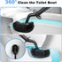 Set: HAMITOR Toilet Bowl Brush Holder Curved Design with Holder for Deep Cleaning Under Rim - Compact Hidden Scrubber