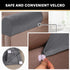 PrinceDeco 4 Pack Thick Velvet Stretch Armrest Covers for Chairs, Sofas & Armchairs - Non Slip, Grey