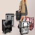 Small_41L) Reusable Grocery Bag on Wheels, Foldable Rolling Duffle Bag, Carry on Luggage Bag with Handle and Zipper