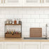 2-Tier Countertop Counter Bathroom Organizer with Drawer, Wood Organizer for Bathroom Decor, Sink Shelf for Vanity