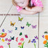 Spring Window Clings, 2024 Summer Decorations for Glass Windows, Flower Butterfly Clings for Home