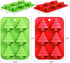 Christmas Silicone Molds, Red Green Xmas Tree Candy Chocolate Mould, Non-Stick Baking Mold, 2Pcs