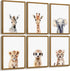 Joocrise Safari Nursery Wall Art Decor Set of 6 Baby Animal Wall Art