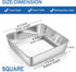 P&P CHEF 8 Inch Square Baking Cake Pan, 2 Pcs Stainless Steel Toaster Oven Pans Bakeware for Birthday Cake Lasagna Brownie, Non-toxic & Healthy, Leakproof & Heavy Duty, Easy Clean & Dishwasher Safe by P&P CHEF