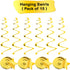 KatchOn Gold Star Hanging Swirls - Pack of 30, No DIY | Gold Star Decorations for Party and Events