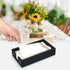 Guest Paper Towels Holder for Bathroom Napkin Tray Black Wooden Napkins Holder for Table Modern Disposable Hand Towel