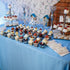 50 8 oz Mifoci Pcs Blue Plastic Dessert Appetizer Cups Clear Mini Cake Salad Cups for Party Yogurt Parfait Containers