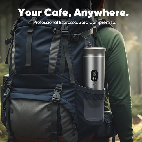 chufa 3-in-1 20-Bar 80 ml Portable Espresso Coffee Maker, Self-Heating & Rechargeable with Smart Display Works
