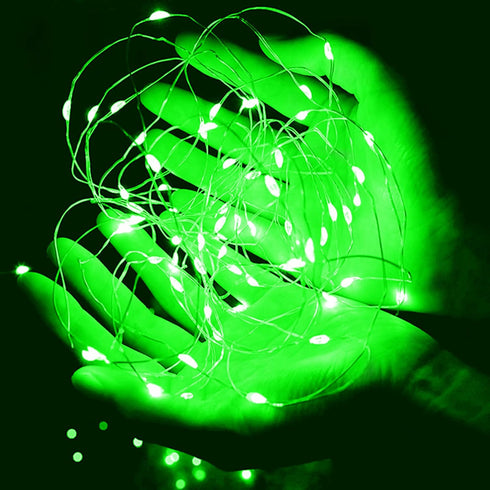 Ranlraka Green Battery Operated String Lights, St. Patrick's Day Decoration Waterproof 7Ft 20