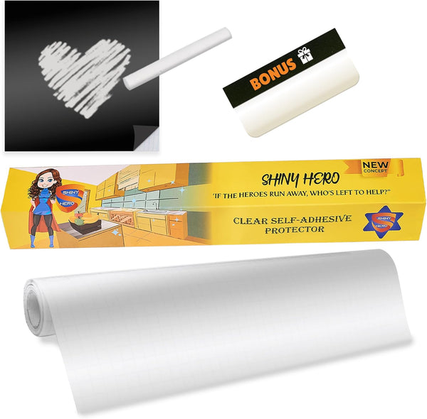 Clear Wall Protector Contact Paper - Self Adhesive Removable Film Kitchen Cabinet