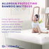 Slumberfy Waterproof Mattress Protector - Hypoallergenic Bamboo Cover, Natural Jacquard Fabric, Twin XL