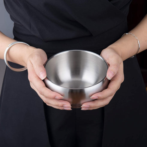 IMEEA Ice Cream Bowl Insulated 15oz Double Wall Soup Bowl, SUS304 Stainless Steel, Set of 2