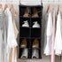Closet 10 Household Essentials Hanging Cotton Blend and Plastic Shoe Organizer with Storage Compartments, Denim