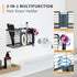 Hair Tool Organizer - 3 in 1 Metal Bathroom Holder for Hair Dryer, Flat Iron, Curling Iron Storage (Black)