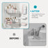 5 Pack Nieifi Adhesive Wall Shelf, Shower Shelves with Soap Holder, Shower Organizer for Bathroom Organization, Clear