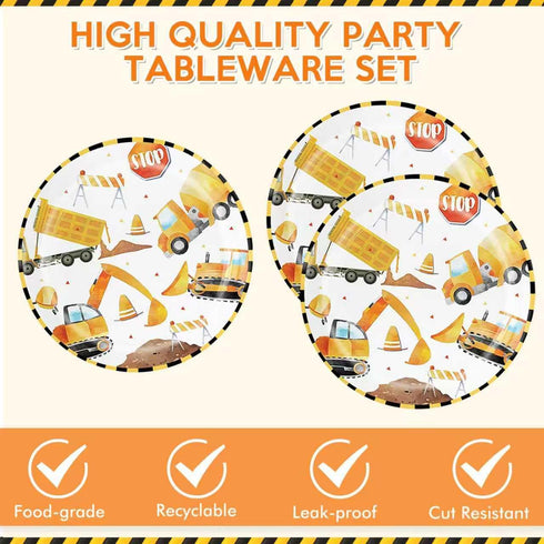 Funnio lucu Decorations,40Pcs 20 Construction Party Construction Birthday Party Supplies Including Disposable