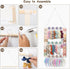30 Decor(20x15inch,Beige) Headband Holder Hair Bow Organizer for Girls, Bow Holder Display w/ Hooks, Wall Hanging Claw