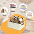 DULLEMELO Storage Bin, Fabric Storage Basket with PU Handles, Collapsible Organizer Bins for Toy Storage