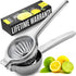 Zulay Kitchen Lemon Squeezer Stainless Steel - Heavy Duty Manual Citrus Press and Lime Squeezer