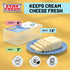 Counter, Stay Fresh Cream Cheese Container For Fridge Clear Plastic for Cream Cheese, Dishwasher Safe, BPA Free Cheese