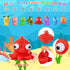 HOZUZER 32 Packs Squishy Toys Kids Party Favors - Popping Eyes Animal Keychains, Fidget Toys Bulk for Kids Birthday