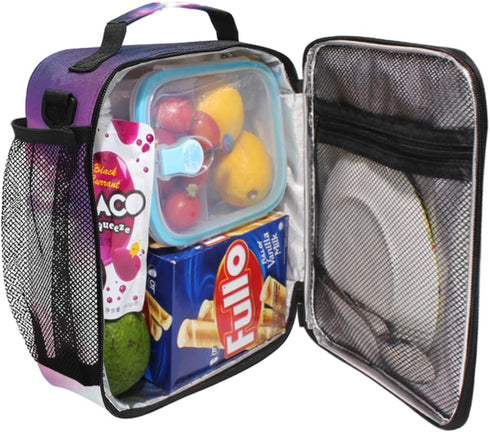 Wamika Unicorn Magic Design Lunch Box, Insulated Large Freezable Tote Cooler Bag with Shoulder Strap