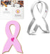 Awareness Ribbon Cookie Cutter 2 Pc Set, Ribbon & Tear Drop, Hand Made in the USA from Tin Plated Steel