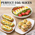 3 CraftyCrocodile Egg Slicer for Hard Boiled Eggs - Slice Modes Egg Cutter, Heavy Duty, Stainless Steel Dicer - Kitchen