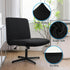 Armless Criss Cross Office Desk Chair Cover Slipcover, Stretch Removable Protector for Accent Mid Back Swivel Chair