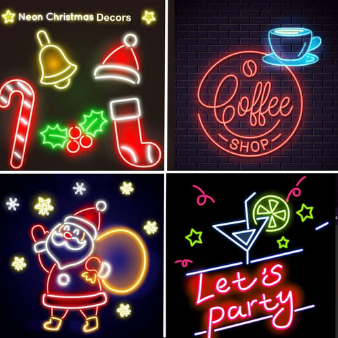 Ourbest EL Wire Lights - Battery Powered Wearable LED Neon String Light, 5in1 DIY Sign Kit, 1M Red