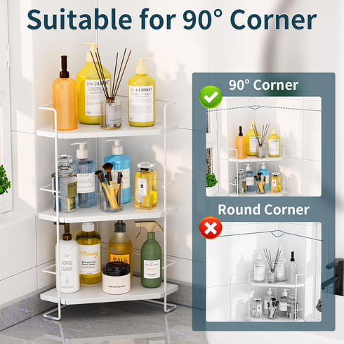 3-Tier Countertop Counter, BOIVSHI Bathroom Organizer, Bathroom Organizers and Storage for Bathroom, Kitchen Corner