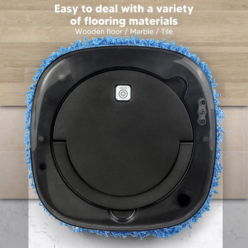 HURRISE Automatic Floor Mopping Robot, Mopping Robot with Water, Vacuum and Mop Cleaning Robot for Pet Hair, Hardwood