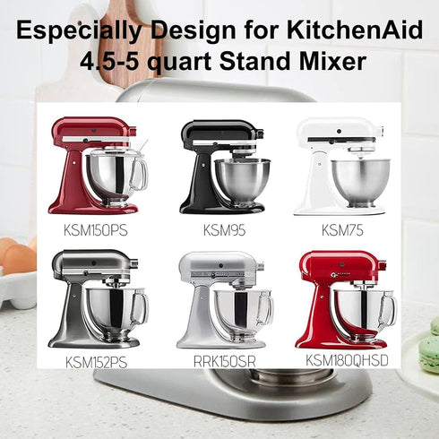 Mixer Slider Mat for KitchenAid - Sliding Mats for 4.5-5qt Stand Mixer, 5PCS DIY Adhesive Teflon Self-Stick Appliance