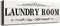 Laundry Room Decor Sign, Wooden Rustic Farmhouse Family Wall Sign, Wash Dry Fold Repeat, 16 x 6 Inches, White