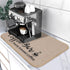 Dish Drying Mat, 16"x24" Absorbent Coffee Bar Mat for Countertops, Coffee Cup Pattern for Kitchen Counter Coffee Maker