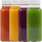 kitchentoolz 8oz Square Glass Juice Shot Bottle with Lid 4 Pack 8