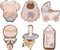 Baby Shower Cookie Cutter Set 6 Piece 3D Stampers Molds DIY Fondant
