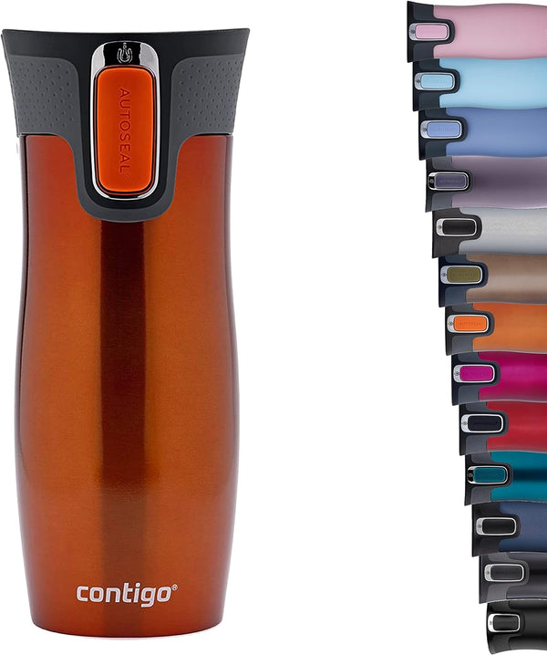 Contigo West Loop Autoseal Travel Mug, Stainless Steel Thermal Mug, Vacuum Flask,
