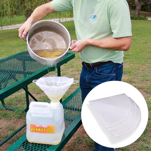 30 Pack 10" Deep Fryer Oil Filters, Non Woven Cooking Oil Strainer, Premium Maple Syrup Filter Set for Restaurants