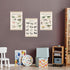 Set 3 16x12 Inch, of Dinosaur Posters Hanger Frame, Educational Artwork for Toddlers, Dinosaur Canvas Wall Art Kids