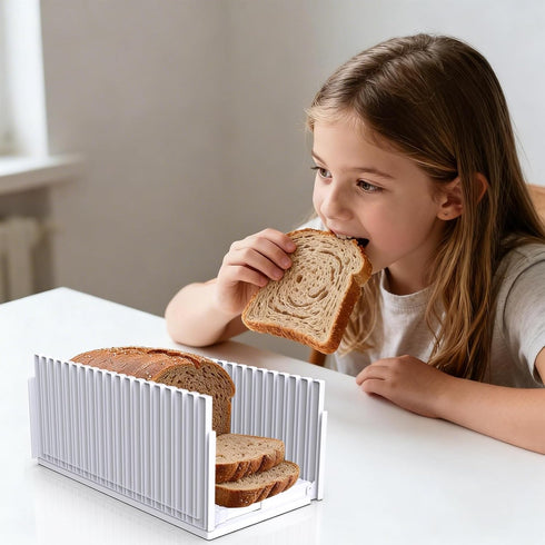 Fanlory Bread Slicer,Adjustable Thickness And Width Guide Bread Slicer, Foldable and Compact Bread Slicing for Homemade