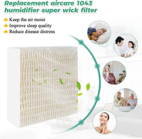 1043 Super Humidifier Wick Filter Replacement for Essick AirCare Evaporative Humidifiers Filter 1043 EP9500 EP9700