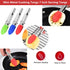 Mini Kitchen Tongs with Silicone Tips - 3 Set of 7 Inch Non-stick Small Tongs for Cooking and Serving (Multi-Color)