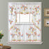 GOHD 3pcs Kitchen Curtain/Cafe Curtain Set - Farmhouse Air-Brushed Flying Butterfly Design (Swag and 24 inches Tiers)