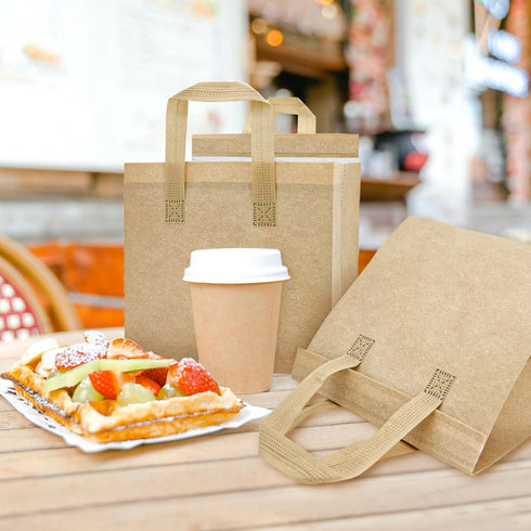 120 (9.5 9.5 6 (120, 24x24x15) Pcs Insulated Take Out Bags Bulk in Thermal Insulation Lunch Bag for Hot Cold Food Pizza