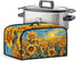 Oil Painting Sunflower Slow Cooker Dust Cover, Yellow Air Fryer Cover with Top Handle and Storage Pockets