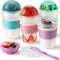 Freshmage 4 Pack 20 oz Yogurt Parfait Cups with Lids, Reusable Overnight