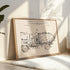 4-Piece Bulldozer 8x10 Poster Master Vintage Construction Blueprint Poster - Patent Print - Concrete Transporting Truck