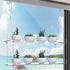 ZerzSemp 2-Tier 16" Acrylic Window Display Shelves Adjustable Clear Racks for Herbs, flowers and Indoor Greenery