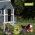 Set, 3 Gallon/26 LB 10 MAYKI Chicken Feeder and Waterer No Waste Poultry Feeding System with Hanging Option, Automatic